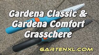 Gardena Comfort Grasschere amp Gardena Classic Grasschere im Gartenvergleich Rasenscheren [upl. by Akitahs]