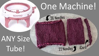 Knit smaller tubes on Sentro 48 knitting machine [upl. by Safier]