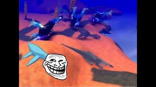 Destroying DS As a Flying Pliosaurus  Roblox Dinosaur Simulator [upl. by Leahcin]