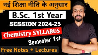 Bsc 1st Year Chemistry Syllabus 20242025  Bsc 1st Semester Chemistry Syllabus  Dadhich Sir [upl. by Ahtnams]