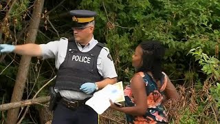 Migrants crossing from US into Canada [upl. by Oner]