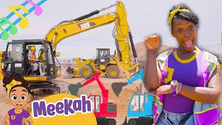 Brand New Meekah Excavator Song  Blippi and Meekah Construction Nursery Rhymes for the Family [upl. by Oraneg]