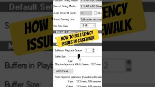Latency Issues Adjust this in Cakewalk [upl. by Rebme322]