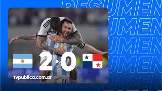 Argentina 20 Panamá Resumen del partido  Amistoso 2023 [upl. by Kcirtapnaes]