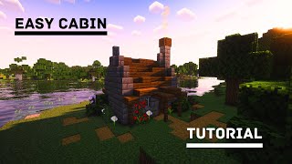 Easy Minecraft Cabin Idea For Beginners  Minecraft tutorial [upl. by Lluj494]