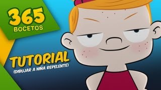 COMO DIBUJAR A LA NIÑA REPELENTE 365 BOCETOS  TUTORIAL 2 [upl. by Nagel]