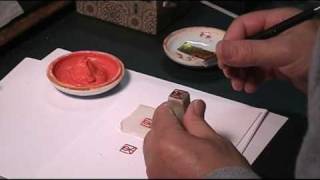 Engraving a Custom Design Siganiture Chop on Chinese Soapstone Seal [upl. by Shields]