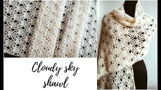 Easy crochet lace shawl  How to crochet a lace shawl for beginners [upl. by Harras]