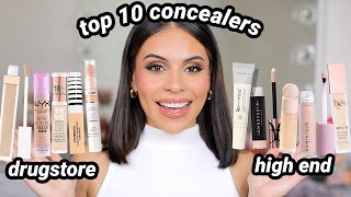 Top 10 Favorite Concealers ✨ drugstore  high end [upl. by Anasxor169]