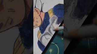 Drawing Vegeta 🔥 goku anime art drawing sketch video viral shorts trending youtubeshorts [upl. by Eleph]