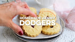 Homemade Jammie Dodger Biscuits  Supergolden Bakes [upl. by Rush]