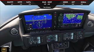 Cirrus Vision SF50 Initial and Final Approach Norfolk Virginia Microsoft Flight Simulator [upl. by Alberik608]