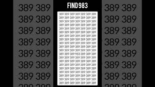 Observation Test Can You Find 983 iqtest quiz puzzle [upl. by Adirehs]