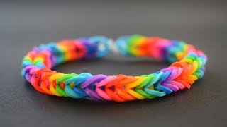 DIY  How to make Rainbow Loom Bracelet with your fingers  EASY TUTORIAL  Friendship Bracelet [upl. by Gallenz]