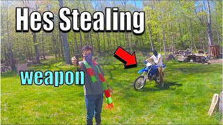 Stealing My Free Mini Bike Back  Cops Called [upl. by Lramaj]