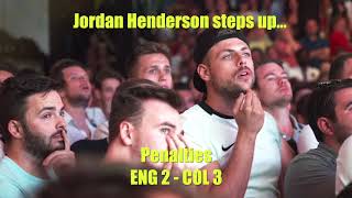 World Cup 2018 England vs Colombia  fans amazing reactions [upl. by Hardner]