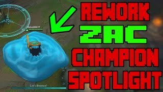 Zac Champion Spotlight  League of Legends 79  Patch 79  Tank update Rework [upl. by Aerdnu13]