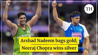 Paris Olympics Arshad Nadeem wins gold Neeraj Chopra gets silver [upl. by Gaut34]