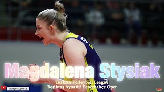 Magdalena Stysiak│Poland Power │Beşiktaş Ayos vs Fenerbahçe Opet │ Turkish Volleyball League 202324 [upl. by Legnaleugim]