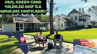 2024 GREEN CARD TALİHLİSİ ARİF İLE SORULARI YANITLADIK  SEMINOLE  FLORIDA [upl. by Yrok959]