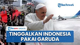 Detikdetik Paus Fransiskus Menuju Papua Nugini Menumpang Pesawat Garuda Indonesia [upl. by Liddie]