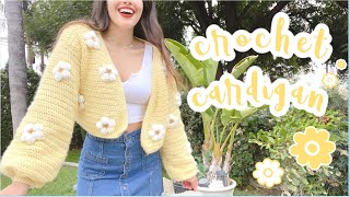 Crochet Cardigan  Crochet Sweater Tutorial [upl. by Ikin]