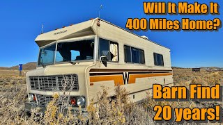 Will This 1977 Winnebago Run And Drive 400 Miles After 20 Years Abandoned [upl. by Dnalrag]