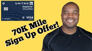 United Explorer Mileage Plus Card  New 70K Sign up Bonus [upl. by Karilla770]