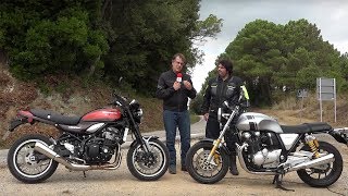 Motosx1000 Comparativa Kawasaki Z900RS Vs Honda CB1100 RS [upl. by Aniraad]