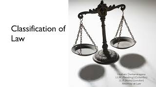 Classification of Law  Lesson 2 Advanced Level Law [upl. by Esmaria]