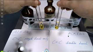 Test for alkane vs alkene using bromine [upl. by Parish]