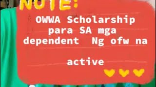 OWWA SCHOLARSHIP FOR OFW DEPENDENT 20242025 [upl. by Hanala]