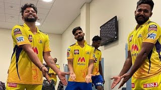 CSK Dressing Room Celebrations with IPL Trophy 😍 [upl. by Eicam381]