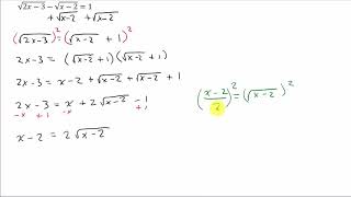 Solving a Square Root Equation Example 3 Two Radicals [upl. by Wayolle946]