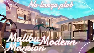 Bloxburg  No large plot  Malibu Modern Mansion [upl. by Skilken140]