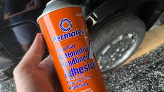 Permatex Automotive Headliner Adhesive product review and SVO update [upl. by Lynnette]