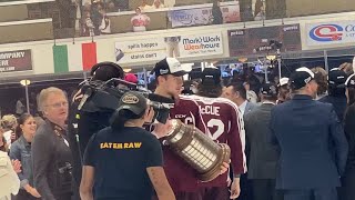 Peterborough Petes team photo with the J Ross Robertson Cup [upl. by Papagena]