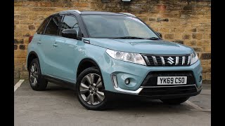 YK69 CSO Suzuki Vitara 14 Boosterjet SZT 5dr Ice Greyish BlueBlack Roof 2019 [upl. by Jaala]