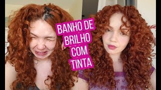 COMO RETOCAR RAIZ RUIVA E PUXAR A MISTURA PARA AS PONTAS  Banho de brilho com tinta [upl. by Engapmahc]