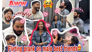 Flirting prank on fokats and Arsu  ladke bhi blush krte hai  Malebestfriends reaction😍 [upl. by Petey]