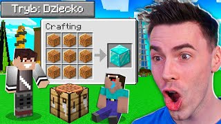 Włączyłem TRYB DZIECKO na Wojanowicach w Minecraft [upl. by Nogas]