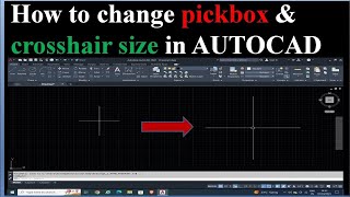 How to change pickbox and crosshair size in AutoCAD Cursor settings in AutoCAD [upl. by Eedrahs]