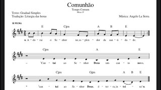 TEMPO COMUM  Comunhão  Gradual Simples  Missa IV [upl. by Yllil]