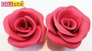 Astuce pour créer des roses en pâte à sucre sans moules TUTORIEL [upl. by Caritta259]