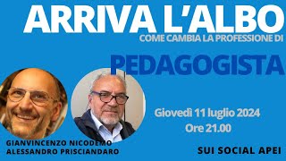 Arriva lalbo Come cambiano le cose per i PEDAGOGISTI [upl. by Tterrej]