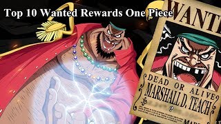 Top 10 Wanted Rewards One Piece [upl. by Guod656]