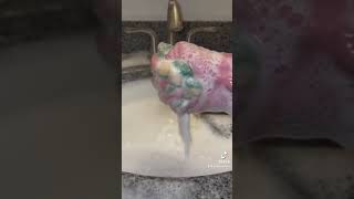 Lemon amp lavender combo  sink cleaning sponge squeezing asmr [upl. by Neras]