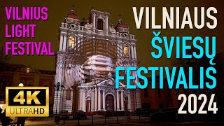 Vilniaus šviesų festivalis  Vilnius light festival 🇱🇹 vilnius vilnius700 lightfestival 4k [upl. by Ahtel]