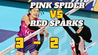 PINK SPIDER VS RED SPARKS  ROUND 1 VLEAGUE KOREA 2024 [upl. by Kinom]