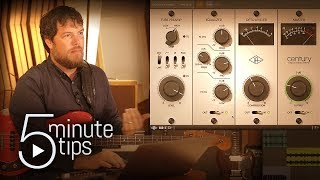 5Min UAD Tips Recording Electric Guitar amp Bass with Century Tube Channel Strip [upl. by Sclater]